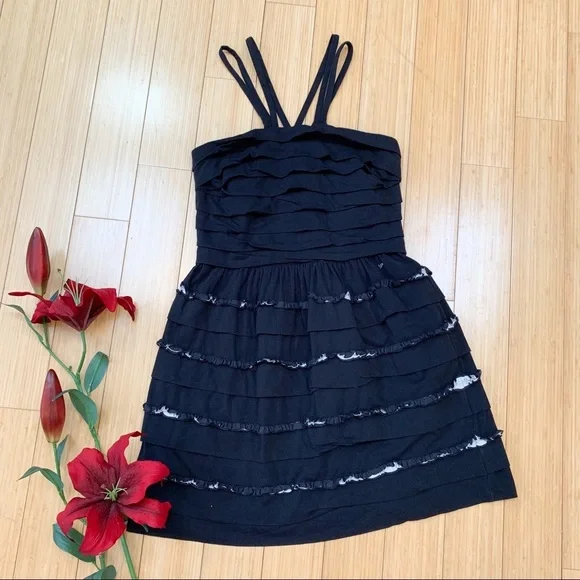 Anthropologie Leifsdottir Ruffle Bandage Dress, M. - Picture 5 of 9